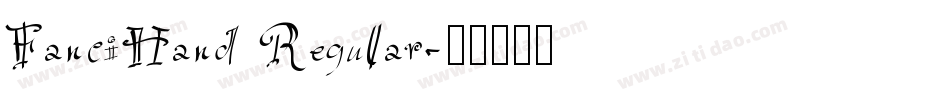 FanciHand Regular字体转换
